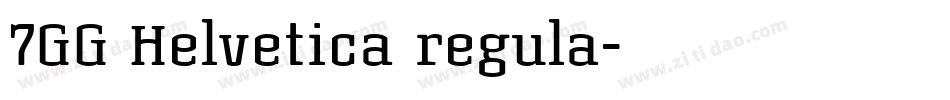 7GG Helvetica regula字体转换